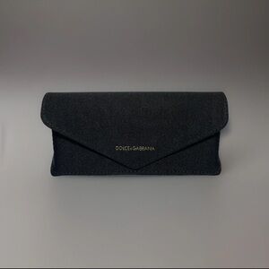 DOLCE & GABBANA BLACK SUNGLASSES EYEGLASSES OPTICAL SEMI-HARD CASE SOFT FABRIC